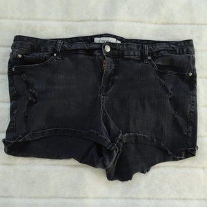 Torrid Jean Shorts Size 22 Black Stretch